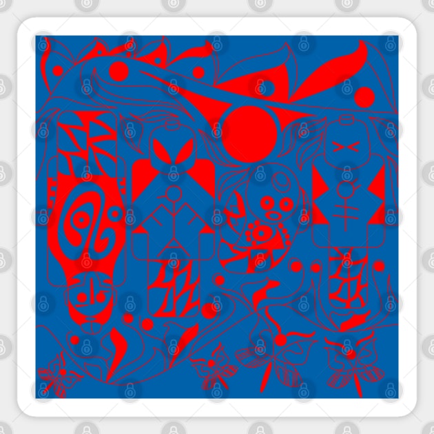 blue lego alien pattern in soccer mandala ecopop Sticker by jorge_lebeau